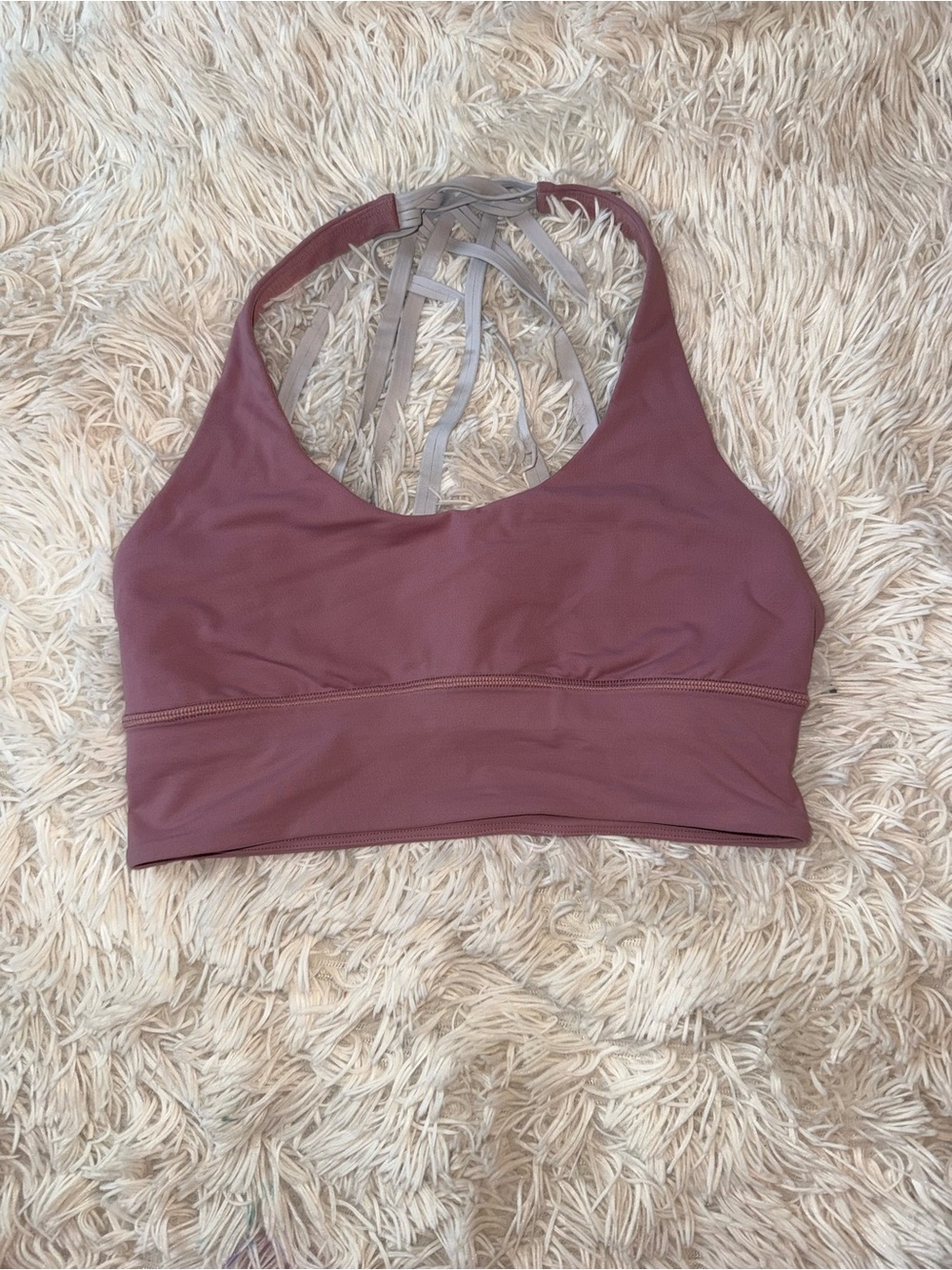 lululemon athletica Dusty Mauve Strappy-Back Sports Bra